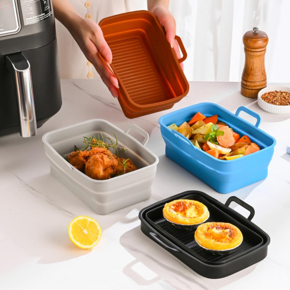 Liner Basket Replacement Reusable Square Replace Foldable For Cake Baking Cooking Pizza Kitchen Accessories Basket Mat Airfryer
