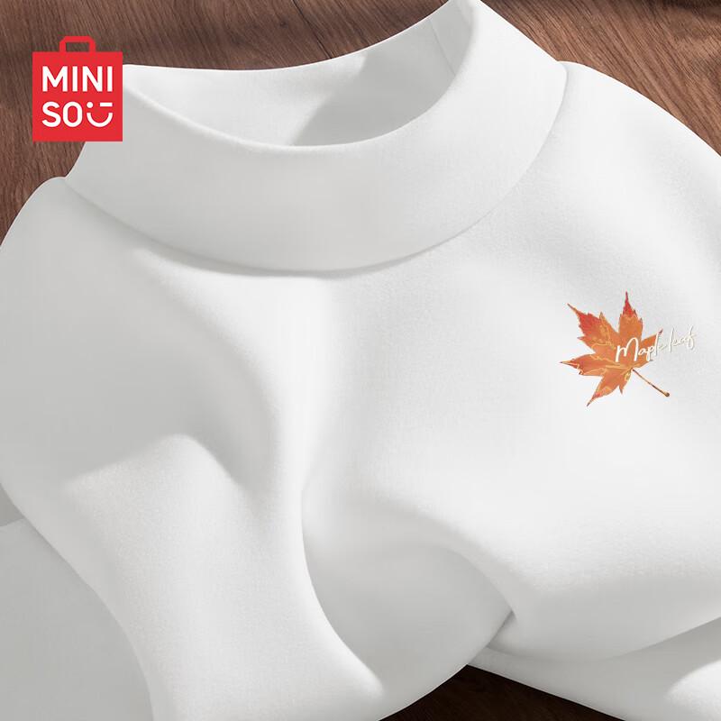 MINISO Мужская термофутболка с полувысоким воротником и флисовой подкладкой M