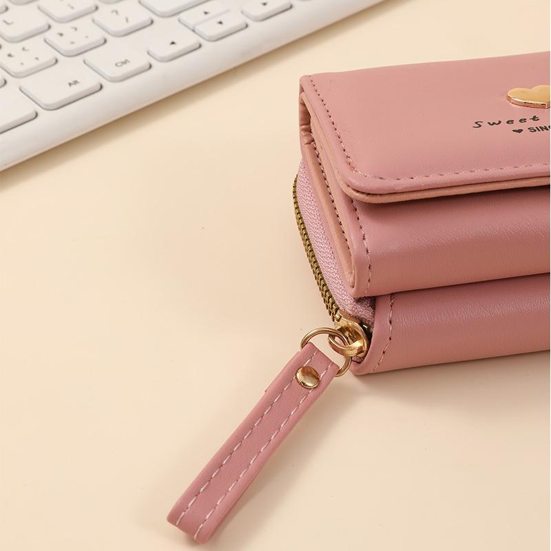 Women's Wallet Short Fashion Cute Change Bag Can Hold Lipstick Key Portable Small Wallet Women