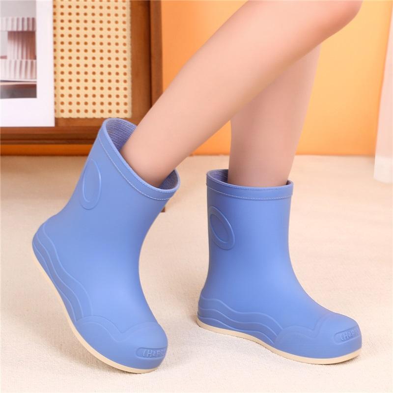Women's Fashionable And Casual Anti Slip Waterproof Midsole Rain Shoes Rubber Shoes