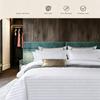 Satin Stripe Polyester Bedding Set Hotel‑Style 4‑Pieces Duvet Cover Kit