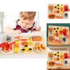 Wooden Music Box Fingertip Gyro Safety Buckle Game Board Children Puzzle Toy For Skill Development