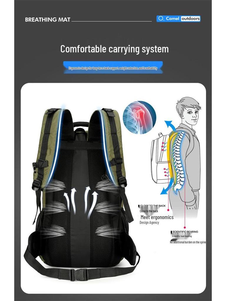 2025 Water-Resistant 80L Nylon Unisex Outdoor Hiking and Mountaineering Backpack