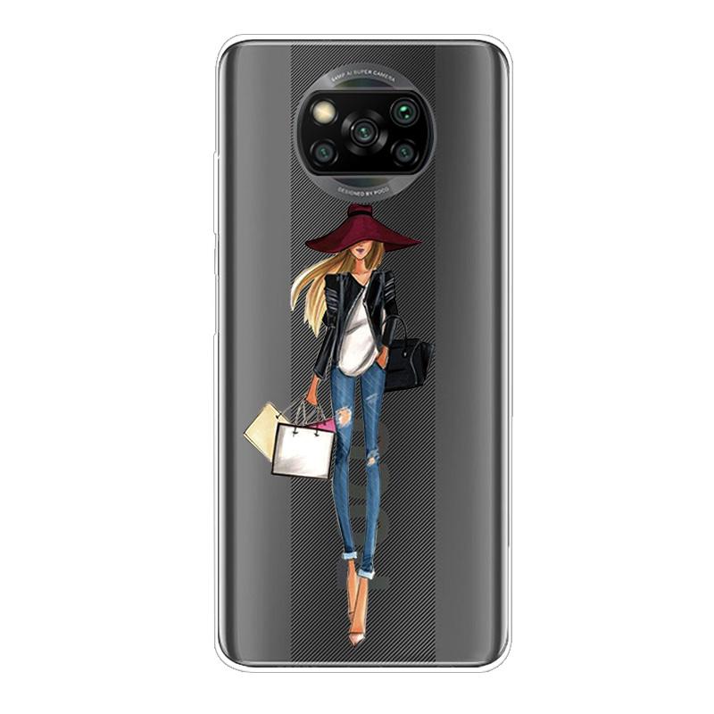 For Xiaomi Poco X3 NFC Case TPU Silicone Soft Cartoon Clear Case for Poco X3 Pro Phone Cover PocoX3 Pro Global Transparent Coque