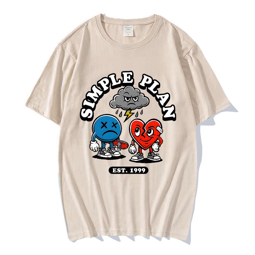 3 ICON CHARACTER T-SHIRT SIMPLE PLAN Band Design Print Tshirts Short Sleeve Cotton O-neck Mens Tees Graphic Merch Summer TOPS