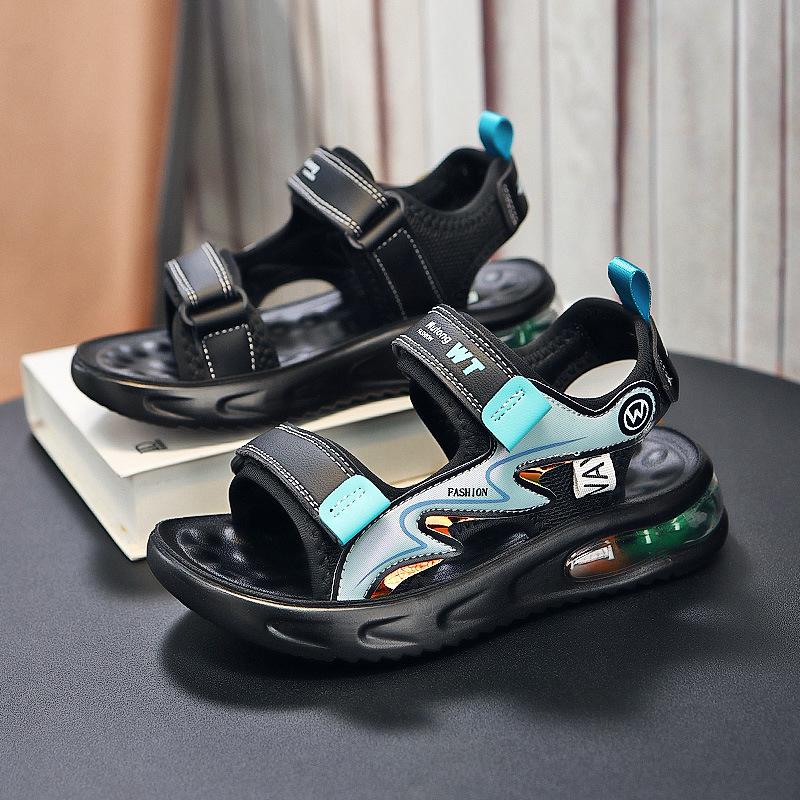 Slow shock air cushion boys sandals 2025 new summer children students middle and older children soft-soled beach shoes waterproof