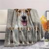 1Pc Doberman Foxhound Print Flannel Blanket, High quality Comfortable for All Seasons, Home Decor, Warmth and Comfort, Perfect for Gifts