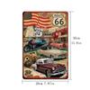 GarageRoadPro Garage & Man Cave Essential | Vintage Route 66 Metal Sign, Retro Road Trip Art, Multipurpose Iron Plaque Decor