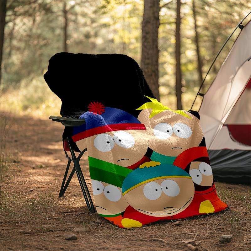 South Park Theme Printed Blanket - Perfect for Couch, Bed, Travel & Outdoor Use | Machine Washable, Cozy & Durable.