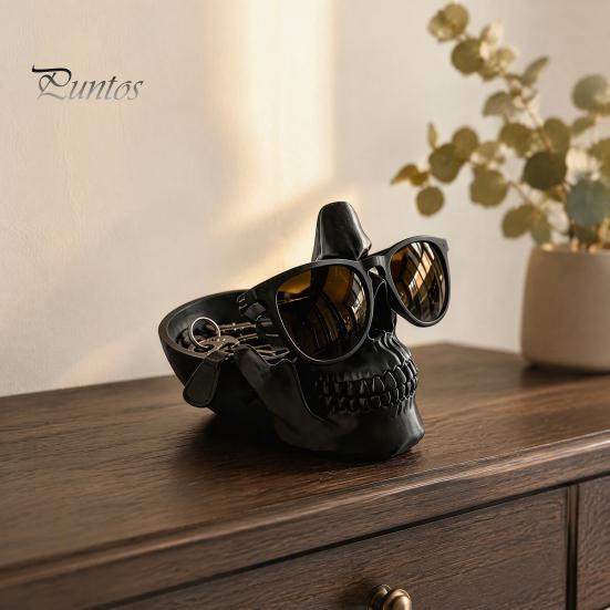 Entryway Key Tray 3D Printed Skull Desk Organizer Tray, Novelty Eyeglass Holder with Nose Rest, Small Item Organization Creative Coin Jewelry Catchall