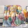 1Pc Butter Bear Print Flannel Blanket, High Quality Comfortable for All Seasons, Home Decor, Warmth and Comfort, Perfect for Christmas Gifts