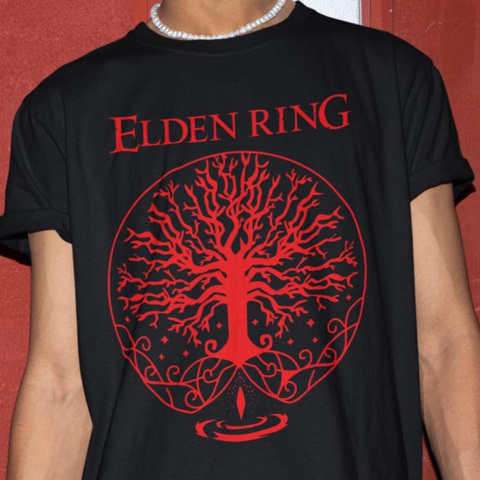 Elden Ring Erdtree Art Tee – Mythic Tree Symbol Graphic Shirt,Soulsborne Tshirt L