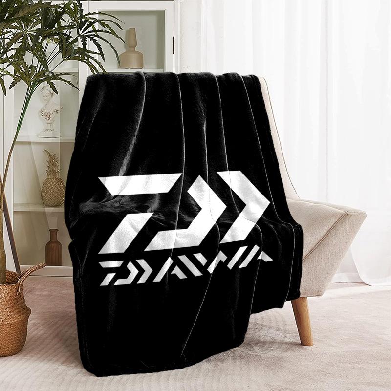 Fishing D-Daiwa printed throw blanket—lightweight,soft,warm;versatile blanket for all seasons—perfect as &air-conditioning throw,nap blanket