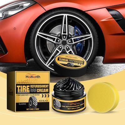 Tire Coating Paste Creative Car Tire Retreading Cleaning Shiny Tire Polishing Paste Maintenance Cream Car Agent Brightener M0Q5