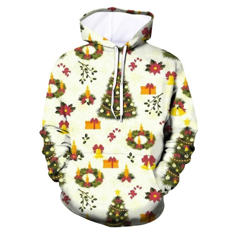 2026 Cross-border 3D Hot Digital Printed Women's Sweater Christmas Hooded Sweater Hot Sale Women's Clothing