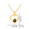 European & American Jewelry: Pet Paw Heart Pendant Necklace