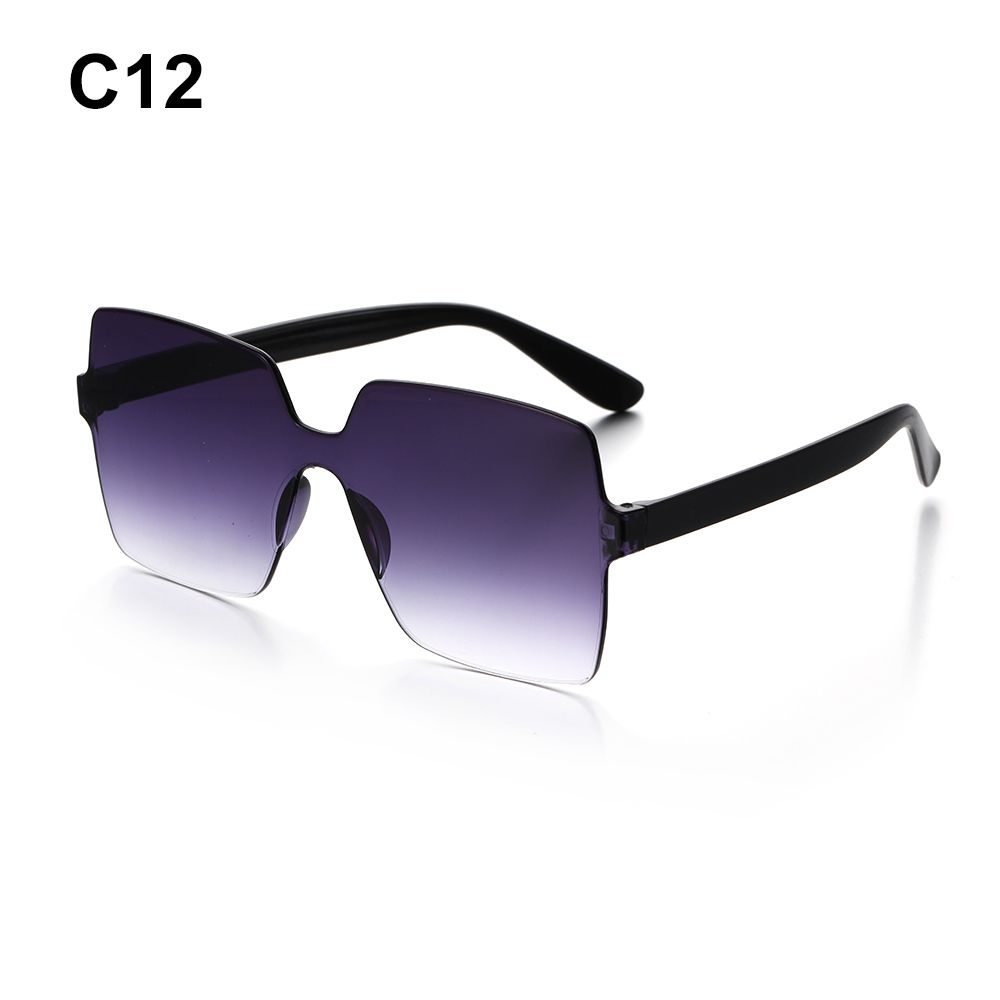 Costume Transparent Candy Color Sunglasses for Women Glasses Rimless Square Sunglasses High Quality High Quality