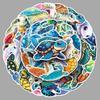 50 Sea Turtle Stickers: Cartoon Animals for Phone, Water Bottle, Guitar, Journal Decoration, Waterproof Color Art with Drip Glue