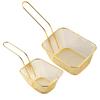 French Fry Serving Basket Mini Chips Deep Fry Baskets Stainless Steel Food Presentation Strainer Ergonomic Grip Fryer Accessory