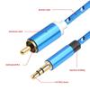 3.5mm to 2RCA Adapter Cord Stereo AUX Cable Line for Smartphones, MP3, Tablets, Speaker, Subwoofer, Home Theaters