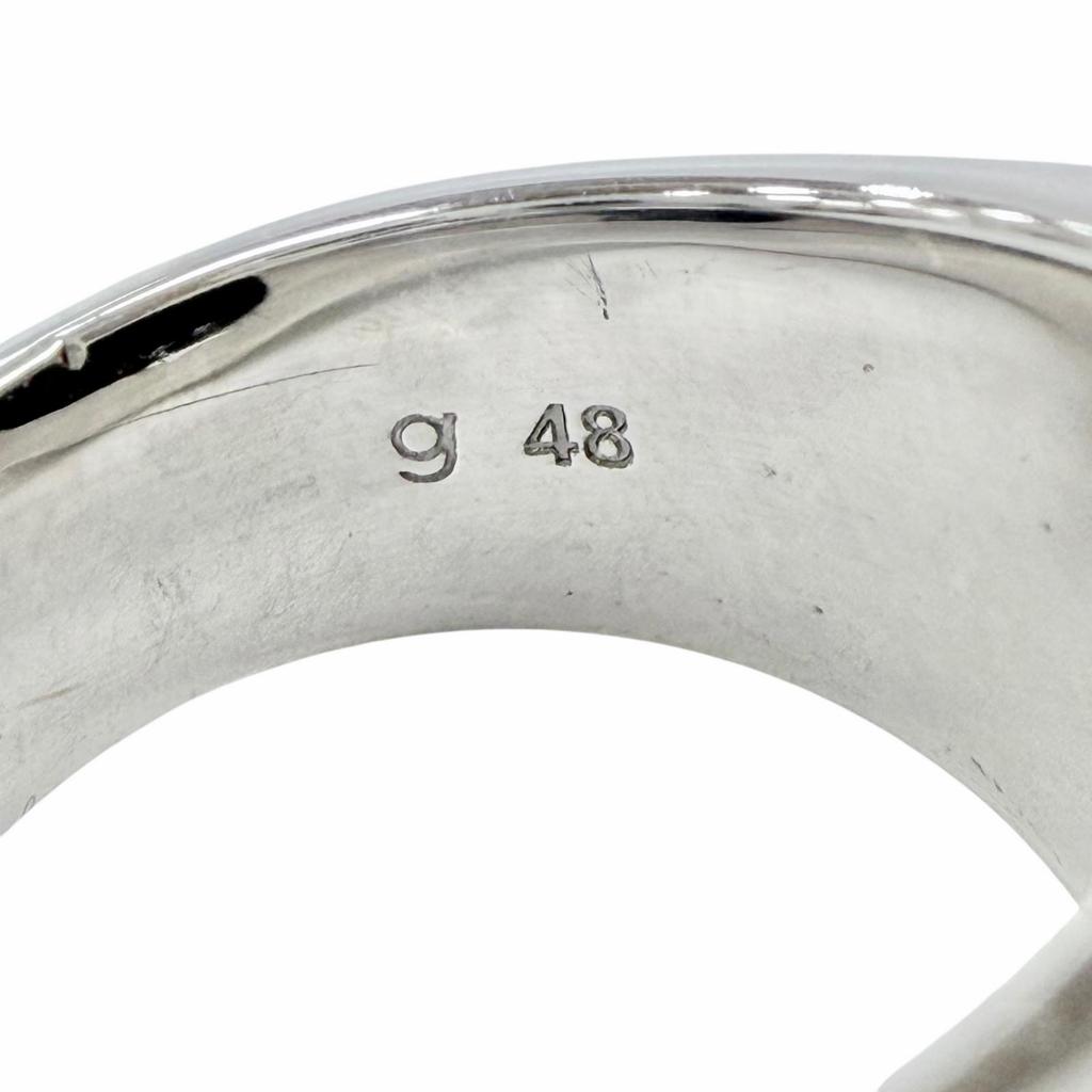 Excelente Anel TOM WOOD anel Anel de Maio Ônix Preto Diamante Prata 925 masculino 48 Usado