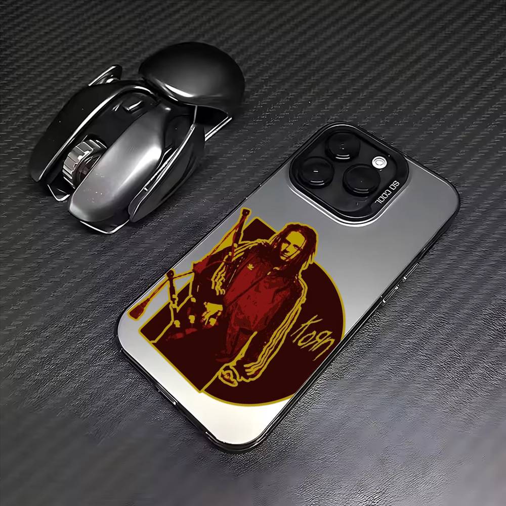 K-KornS Rock Band   Phone Case For iPhone17,16,15,14,13,12,11 Plus,Pro Max Colored Silver Plated Inside Cover