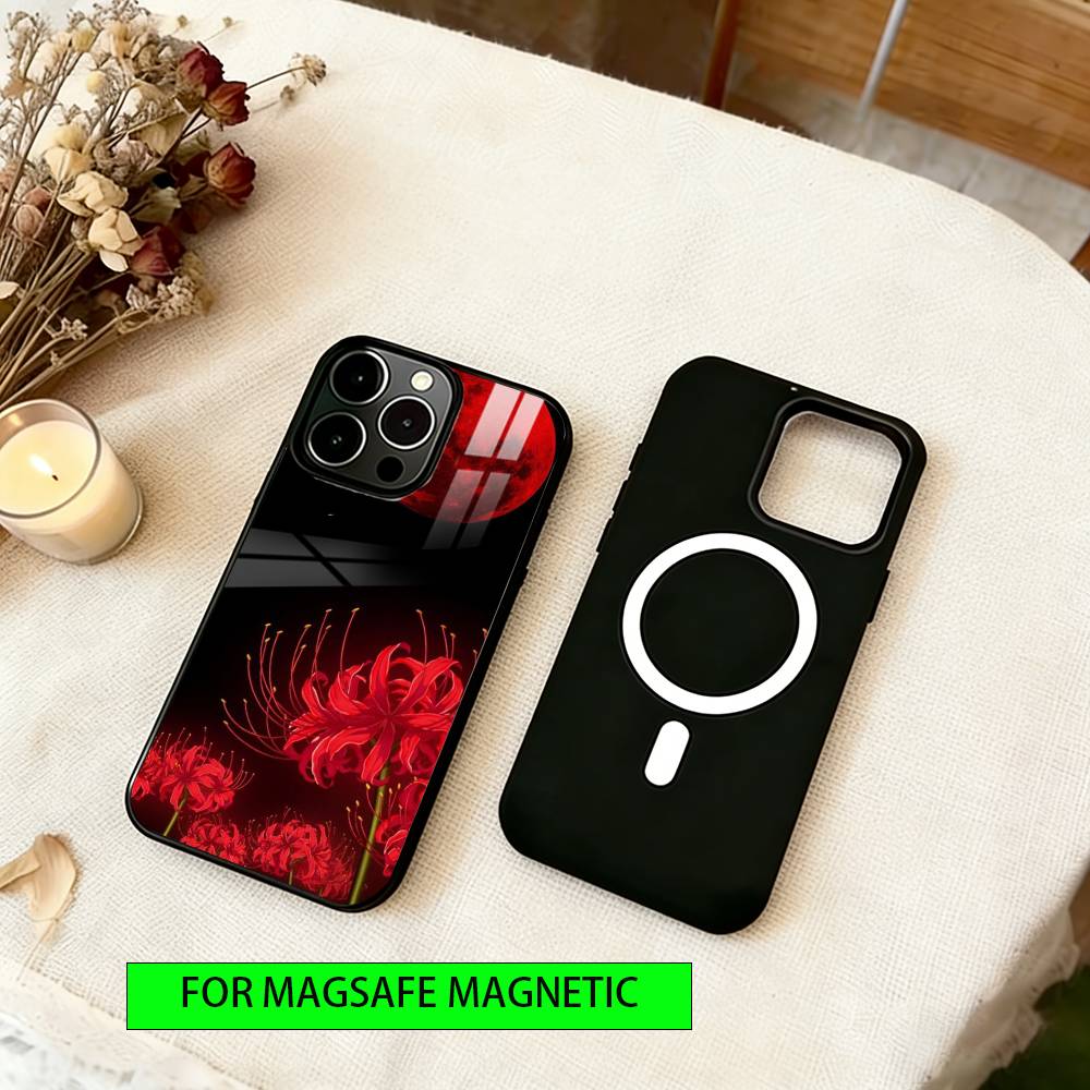 Flower of Hell Phone Case For iPhone17,16,15,14,13,12,11 Plus,Pro Magnetic with Magsafe Wireless Charging