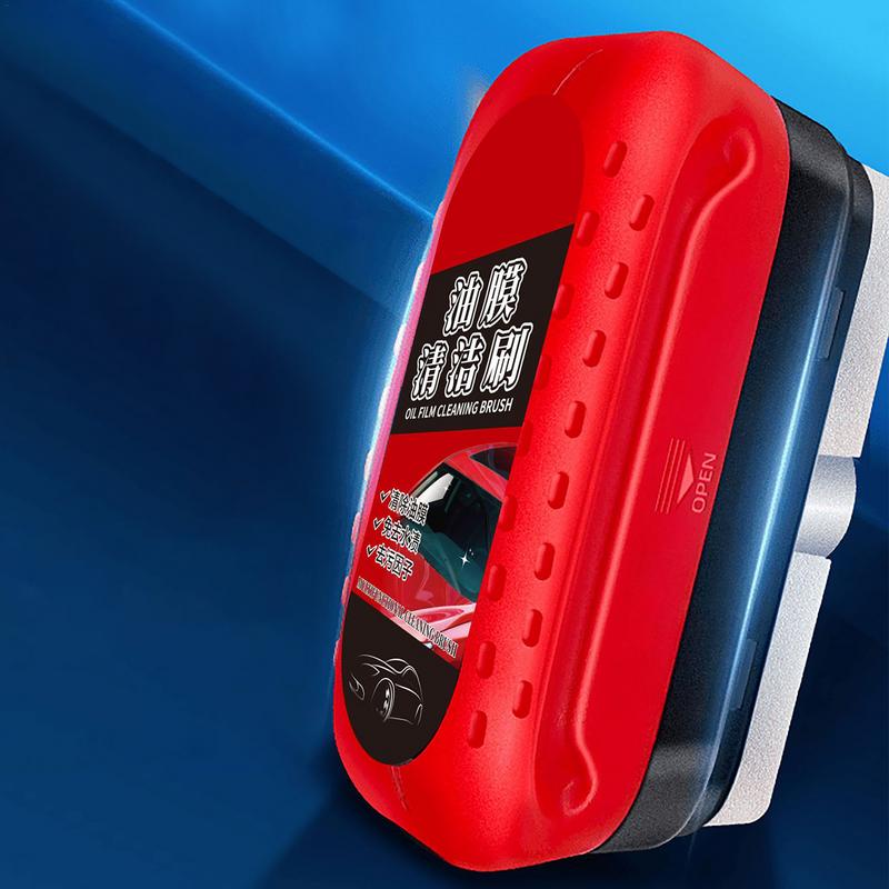 Auto-Windschutzscheiben-Ölfilm-Reinigungsbürste, 120 ml, Autoglas-Polierreiniger, Fahrzeugglas-Ölfilm-Entferner, Autozubehör