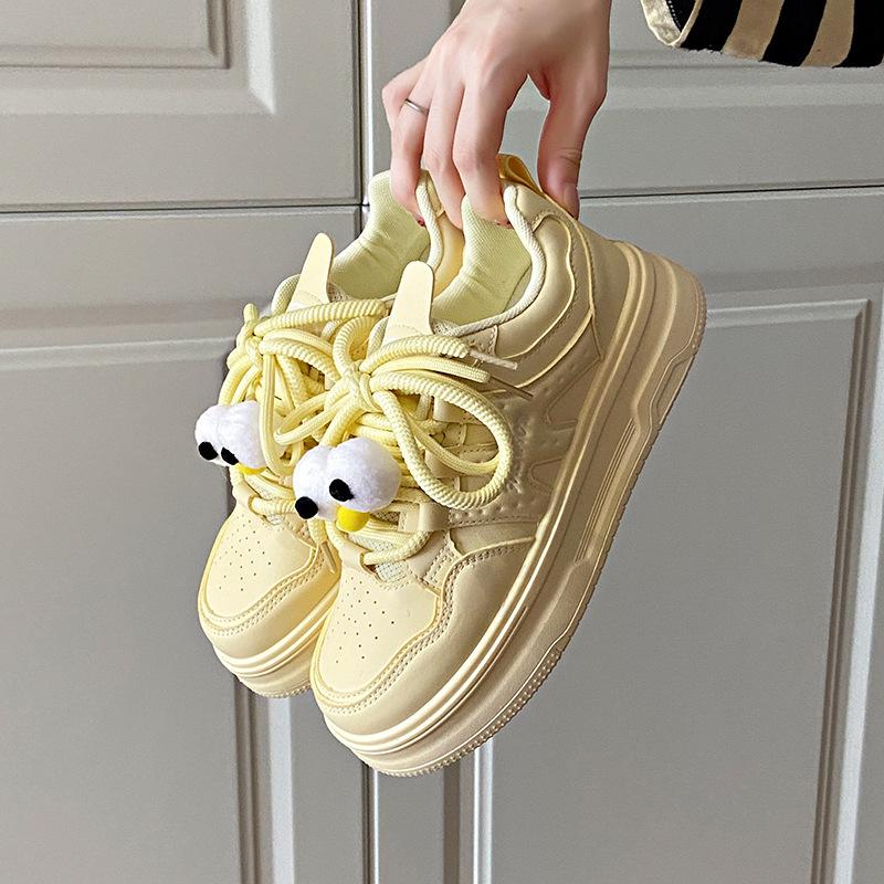 2025 Little White Shoes Children's Autumn New Korean Version Ins Female Students' Leisure Sports Versatile Board Shoes Street Shooting YM28