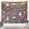 Merry Christmas Tapestry Xmas Ornaments Wall Hanging Blanket Snowman Snowflake Wall Art for Living Room Bedroom Decoration