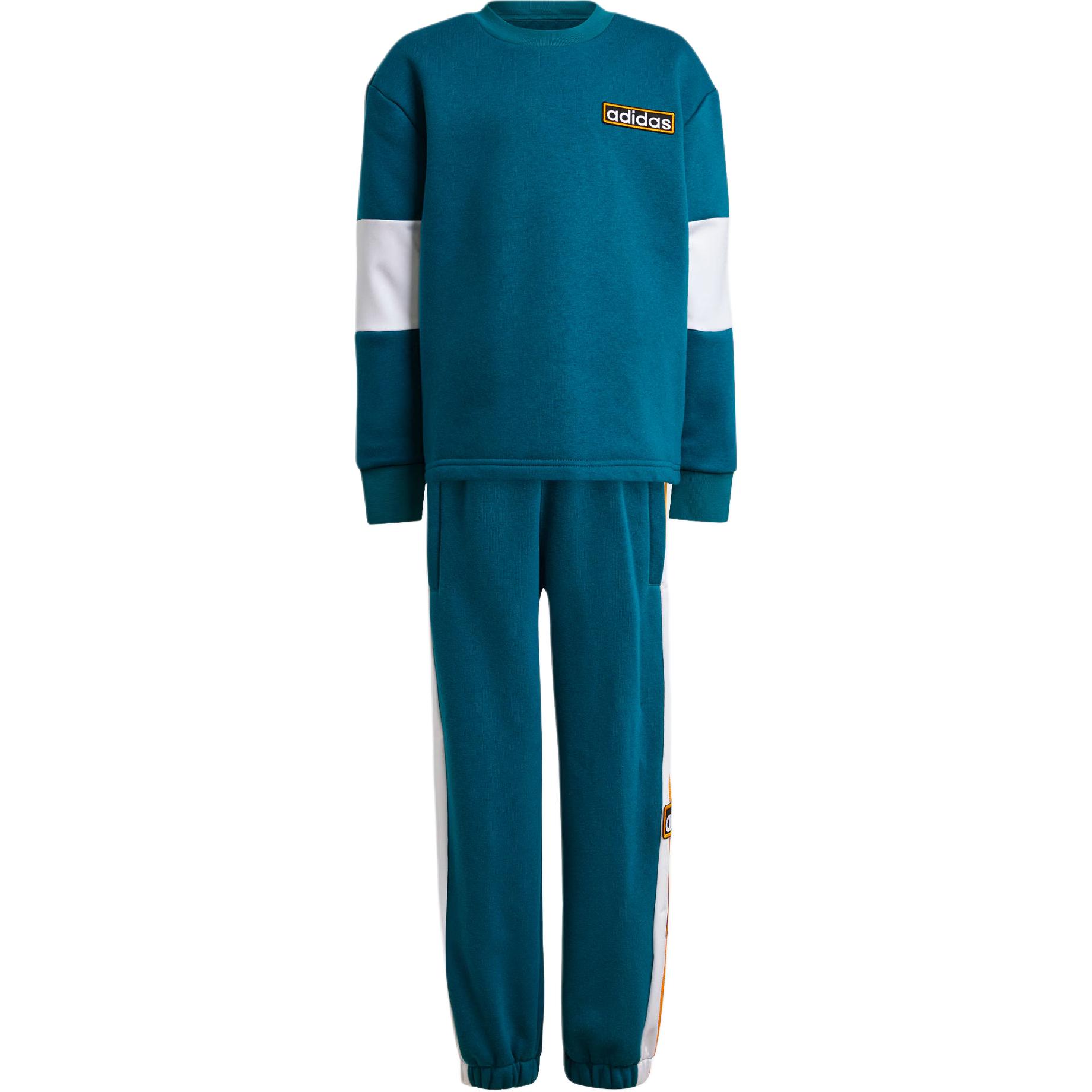 

Adidas Originals CREW SET Casual Sportswear Ruins Raven Blue Children Aged 3 7 Years Old IW3587 128