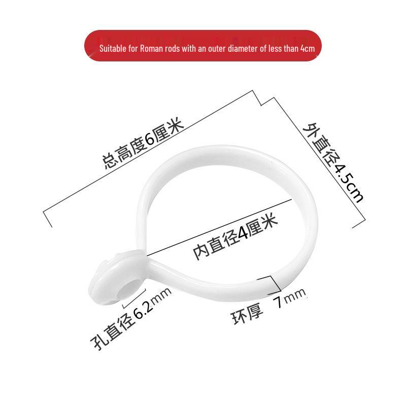 Inel cu cârlige pentru perdea deschis - Cercuri pentru bară romană Accesorii pentru duș