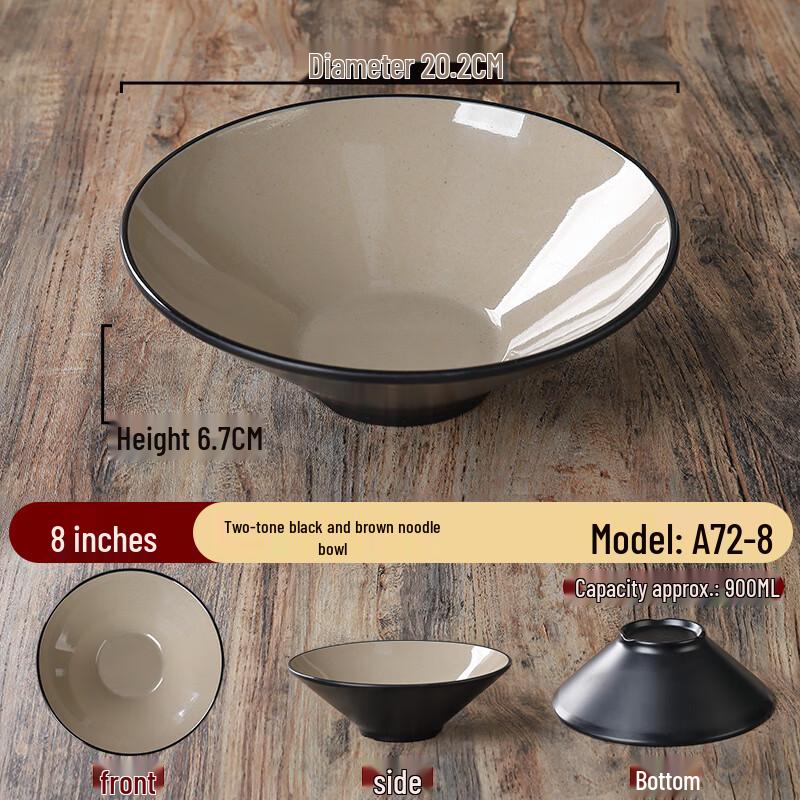 Zhebu Commercial Melamine Dual-Color Noodle Bowl