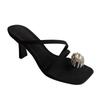 2025 Hot Sale Ladies Shoes Set of Toes Women's Slippers Crystal Dress Slippers Women Summer Solid Best Seller High Heels