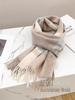 100% Wool Plaid Scarf for Women - Luxury Gift Shawl, Pure Wool Neck Scarf