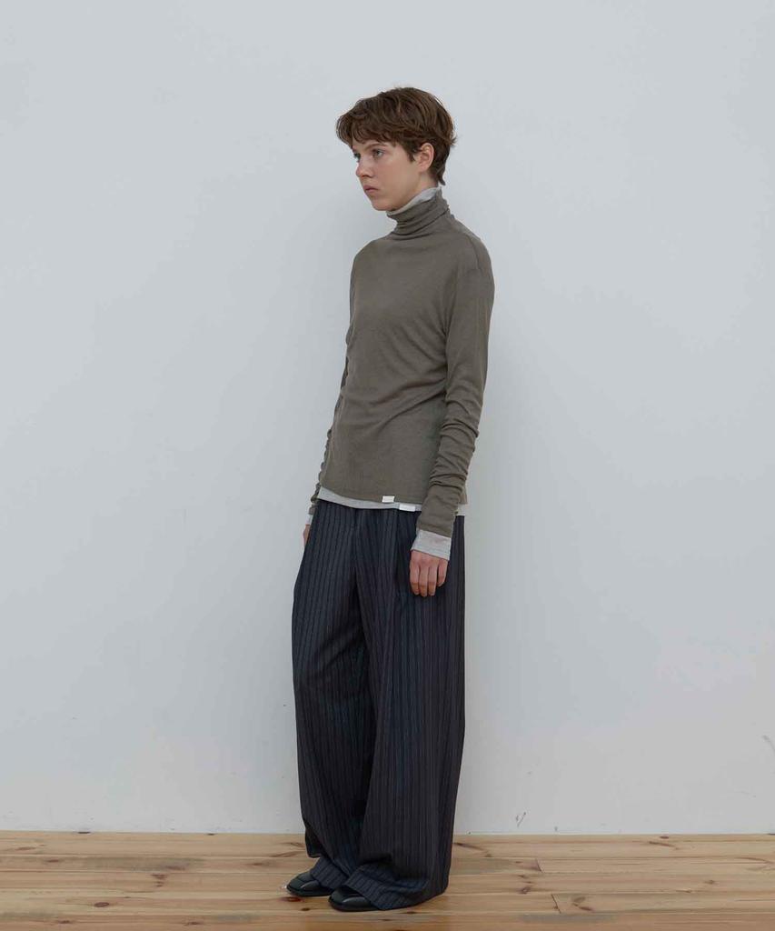 Majone Stripe Wide Pants_Charcoal/Grey