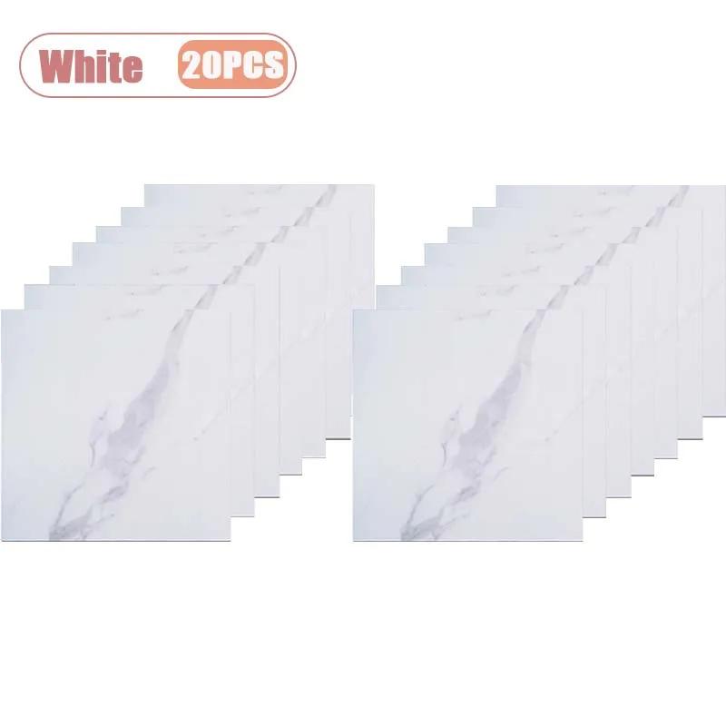10-40PCS 30x30cm Marble PVC Self-Adhesive Floor Sticke Waterproof  Floor Wallpaper Non-Slip for Kitchen Bathroom DIY Home Decor