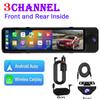 3 Camera Dash Cam 4K Car DVR Front Inside Rear 1080P GPS Tracking Night Vision Video Registrator Dashcam Parking Monitor