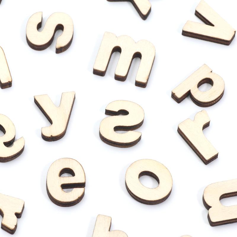 50pcs 15/20/25mm Mixed Letter Wood Crafts Blanks Wood Slices For Wedding Decoration Handmade Woodwork Diy Craft Supplies legno