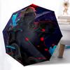 1pc Heroic Warrior Amidst Stormy Skies Automatic Open/CloseUmbrella, Portable Compact Umbrella for Men & Women G047