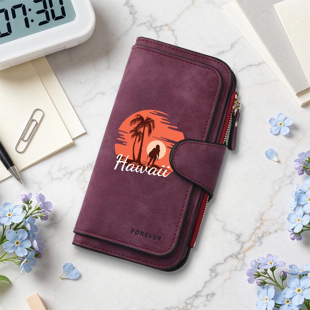Hawaii Style Casual Long Wallet for Daily Use
