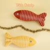 Pet Cat Toy Small Fish Shape Linen Fish Containing Catnip Toy