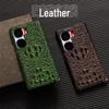 Genuine Leather Crocodile Skull Half Package Case for iQOO Neo6/Neo6SE