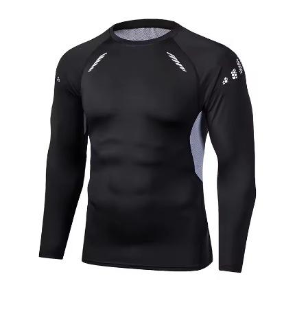 Men's Compression Running T-Shirt Fitness Tight 3D Long Sleeve Sports Shirt Training Jogging Top Sportswear T-Shirt