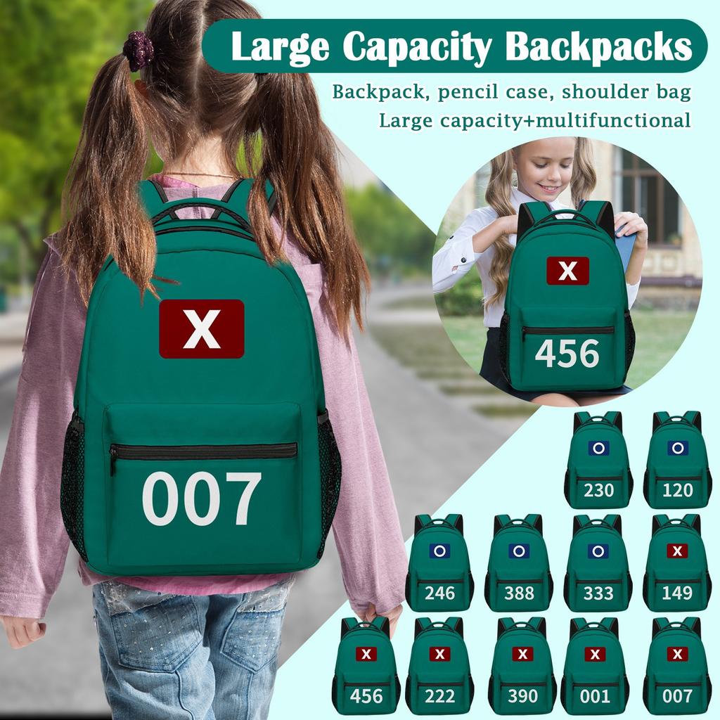 Cartoon Printing Casual Shoulder Bag Junior High School Students Large Capacity Backpacks