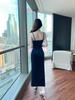 Gold Velvet Rhinestone Evening Gown for Women with Waist-Cinching Slim Fit and Split Strap Design