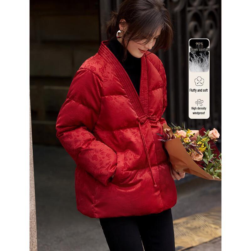 

XWI Women s New Chinese Style Jacquard Frog Button Down Jacket L