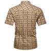 New Summer Men Plaid Shirts Male Military Outdoor Multi-pockets Tooling Shirts Quality Man Large Size Short-sleeved Shirts 5XL