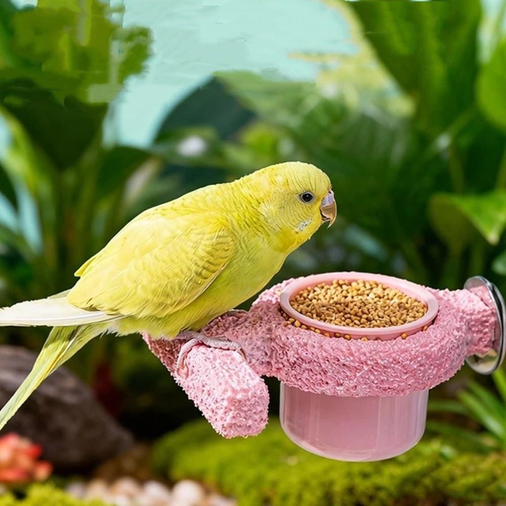 Resin Bird Cage Feeder Non-slip Jumping Platform Paw Grinding Sticks Wear-resistant Parrot Biting Rod Bird Perch Stand for Cage