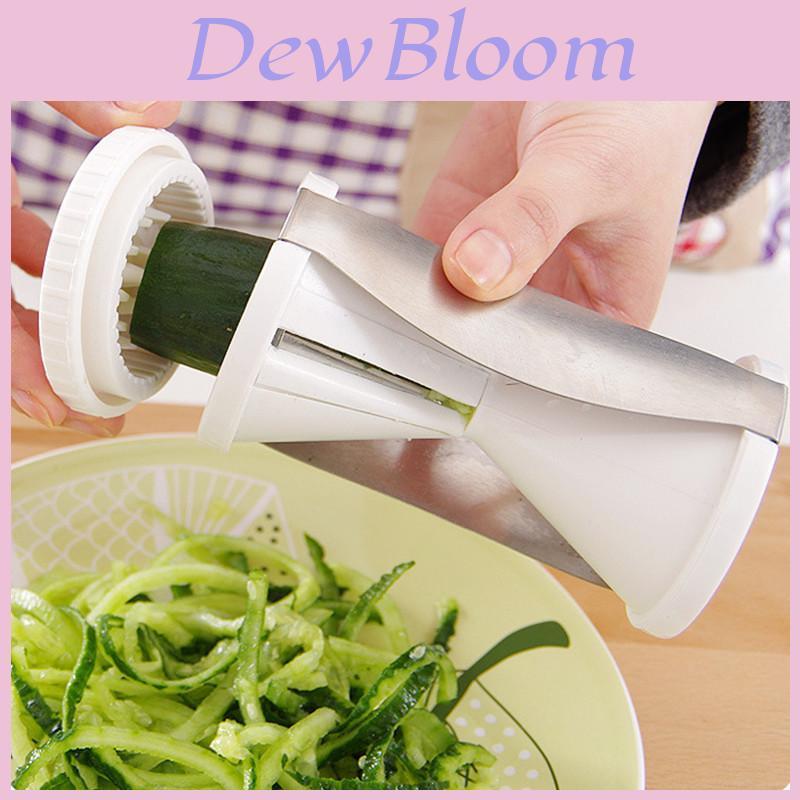 Multi-functional Spiral Funnel Slicer Cutter Shredder White Kitchen Tool 13x7.5x7.5cm